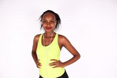 A girl after a long walk