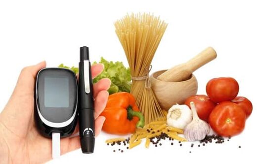 Features of the diet in diabetes mellitus