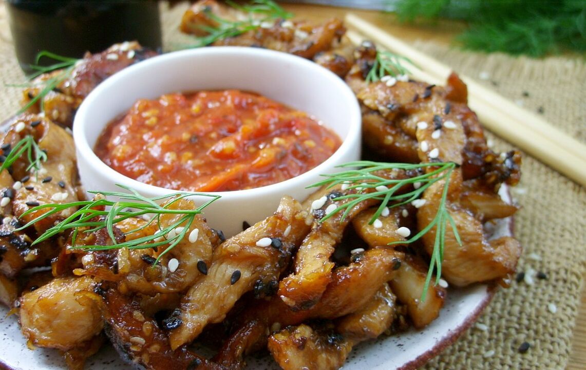 chicken in soy sauce on a favorite diet